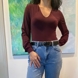 Dynamite wine red bodysuit